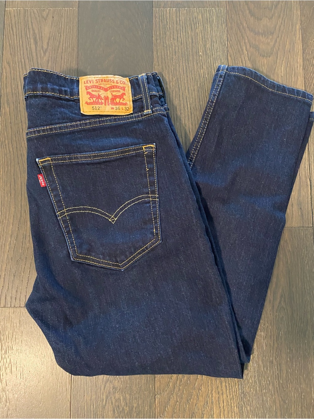 Levi's 512 Men’s Slim Straight Jeans — Dark Indigo Blue